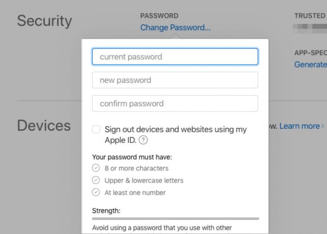 change-apple-password web