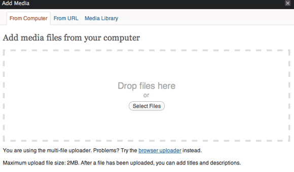 Novità di WordPress 3.3? trascina e rilascia caricatore multimediale