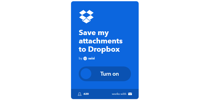 La guida IFTTT definitiva: usa lo strumento più potente del Web come un Pro 46IFTTT AttachmentsToDropbox