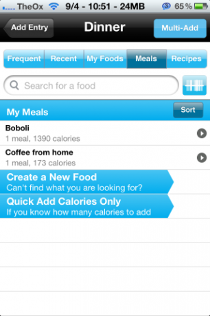 Contatore di calorie MyFitnessPal: la migliore app per la perdita di peso su iPhone 2012 09 04 22