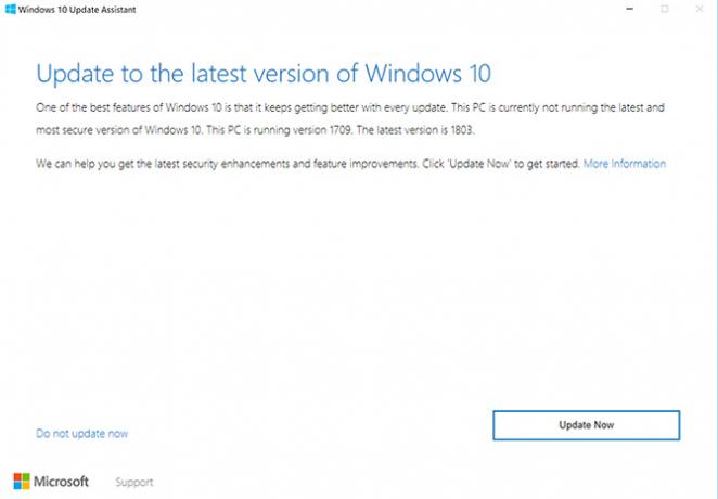 Come scaricare manualmente l'aggiornamento di Windows 10 aprile 2018 Assistente aggiornamento Windows 10 1