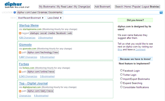 Monitora praticamente qualsiasi pagina Web per le modifiche con Diphur Diphur06