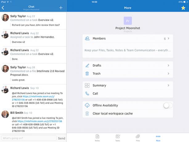 Intellinote: metti i tuoi compiti, file, messaggi e riunioni online in un unico posto intellinoteipad1
