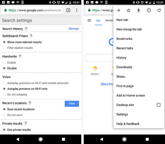 Chrome su Android: condivisione, cronologia, privacy