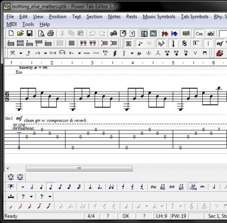 tablature per chitarra