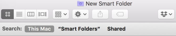 Nuova ricerca di cartelle smart su questo Mac