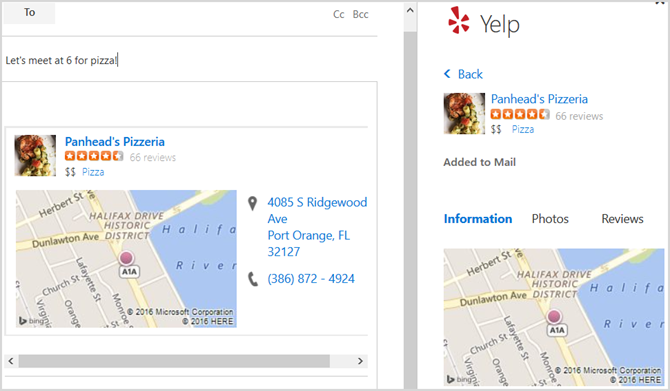 Nuovo Outlook.com - Yelp