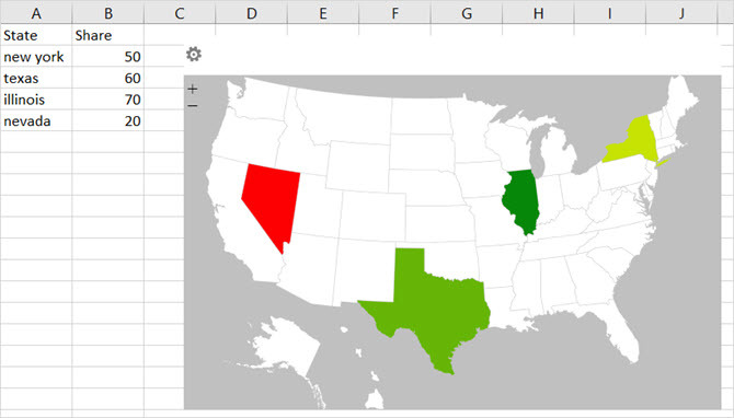 piacevoli fogli di calcolo microsoft excel add-in heat map geografica