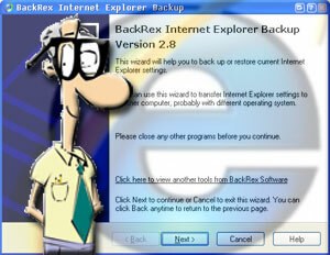 Backup e ripristino delle impostazioni del browser di Internet Explorer iebackuphead