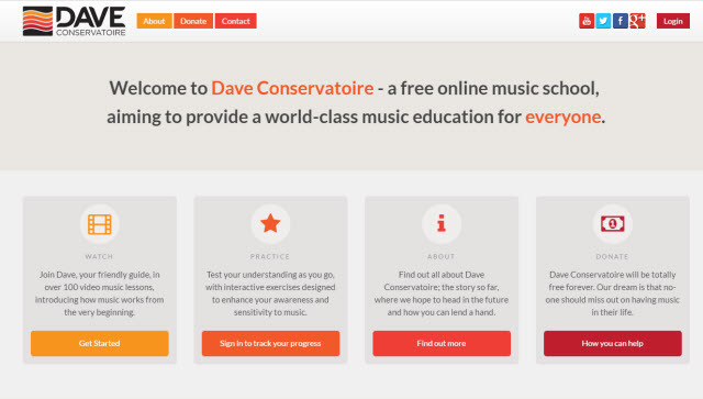 Sito Web di apprendimento online - Dave Conservatoire