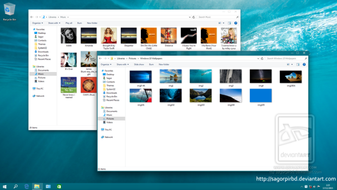 tema di Windows 10 per Windows 7