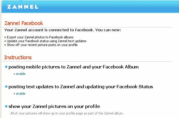 Come inviare via e-mail le foto dal tuo cellulare all'account Facebook zannel setup3