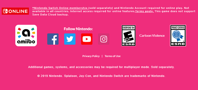 switch Nintendo online venduto separatamente dichiarazione di non responsabilità