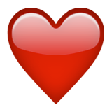 emoticon emoji cuore rosso