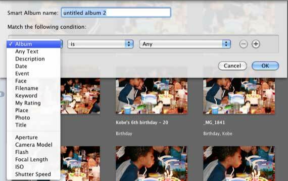 album intelligenti in iphoto