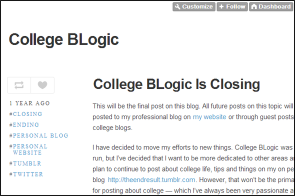 La tua guida dell'ultimo minuto all'esportazione del tuo blog posterous prima che si spenga per sempre Import2 CollegeBLogic Tumblr