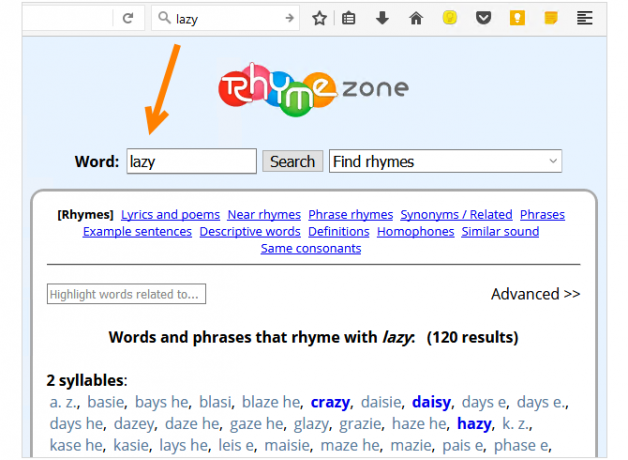 10 modi in cui il tuo browser può aiutarti a essere più creativo RhymeZone FF