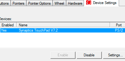 come disabilitare il touchpad