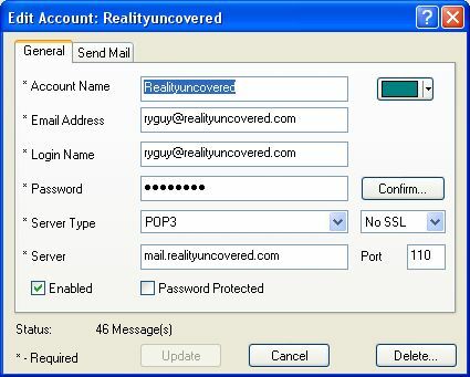 Controlla tutte le e-mail e ricevi avvisi e-mail con POP Peeper (Windows) pop3emailru