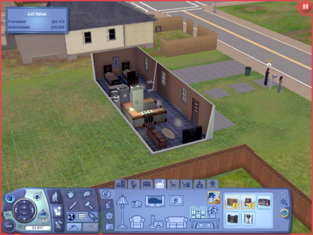 Lo strumento di costruzione domestica di The Sims 3