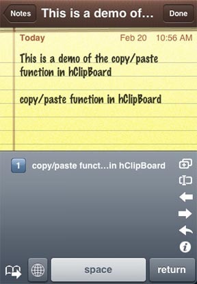 hclipboard - applicazione incolla copia iphone