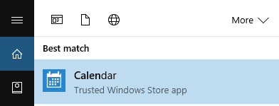 Apri l'app Calendario