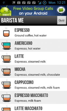 app di caffè per Android