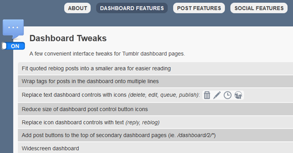 componente aggiuntivo del browser tumblr