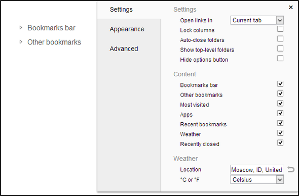 4 fantastiche app ed estensioni per rinnovare la nuova scheda di Chrome Page 3 Humble New Tab Settings