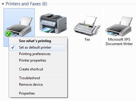 stampante predefinita
