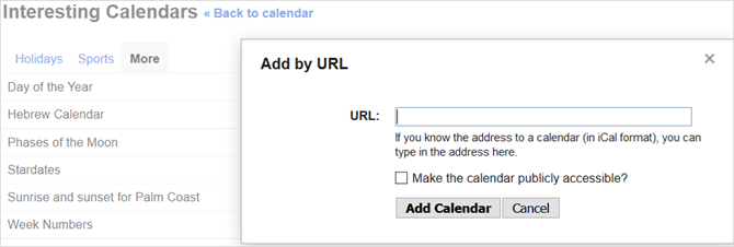 connetti i calendari di google web