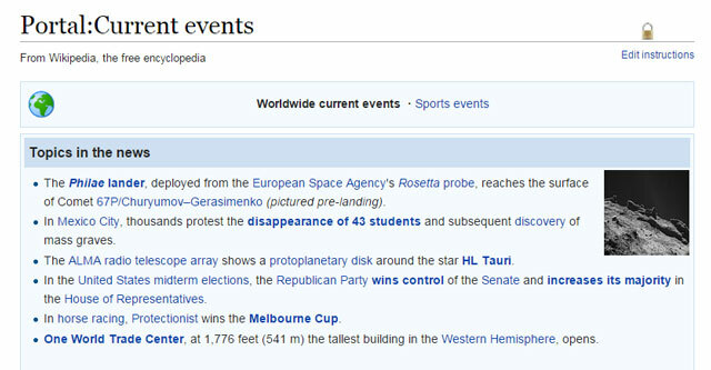 Wikipedia-Eventi attuali