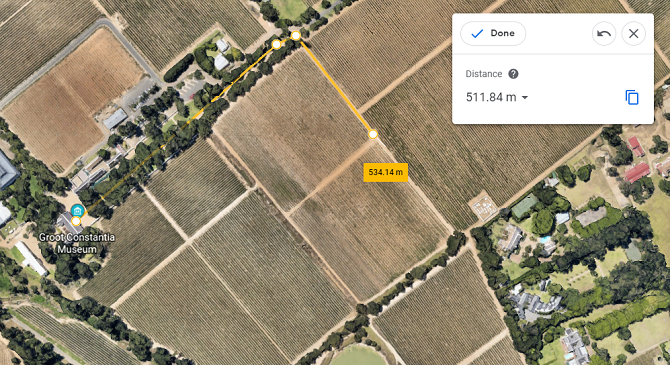 punti di misurazione della distanza google earth
