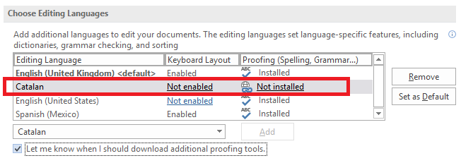 Come eseguire il controllo ortografico e grammaticale Controlla nel dizionario delle parole ms di Microsoft Word una nuova lingua