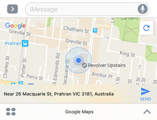 imessage di google maps