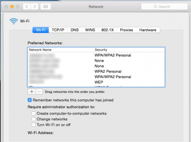 Elimina una rete wireless su vecchie versioni di macOS