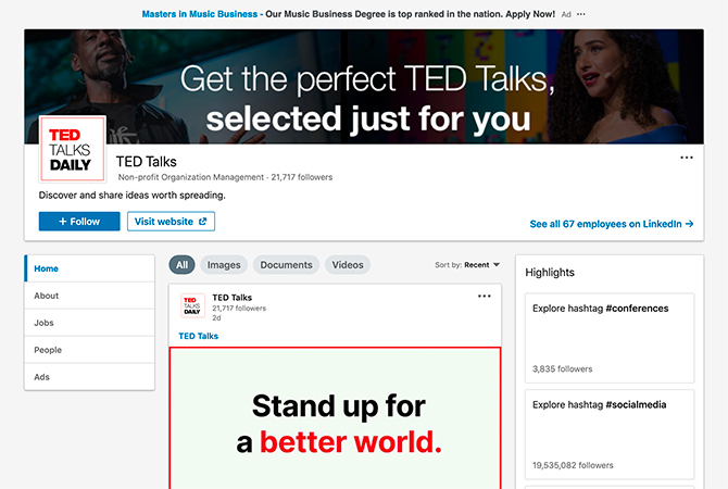 Segui Ted Talks Daily su LinkedIn