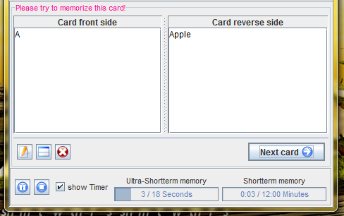 Pauker - Temporizzatori di un programma Flash Card Java freeware di facile utilizzo