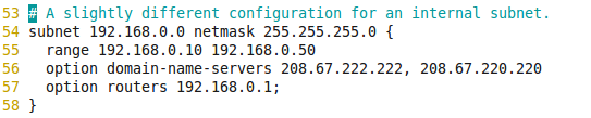 dhcp domain server internet