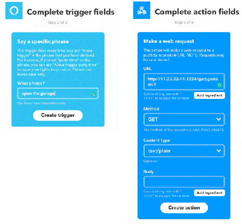 IFTTT Alexa e l'applet webhook