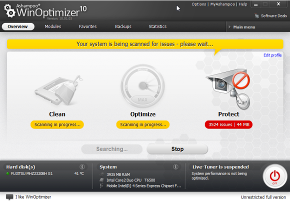 Pulisci e ottimizza il tuo computer per prestazioni migliori con WinOptimizer winoptimizer3