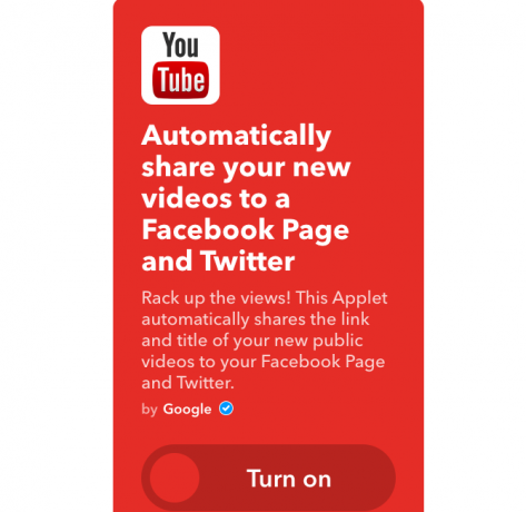 youtube ifttt condividi su Twitter e Facebook