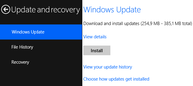 Installa Windows Update