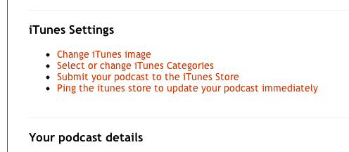 podcast iTunes app