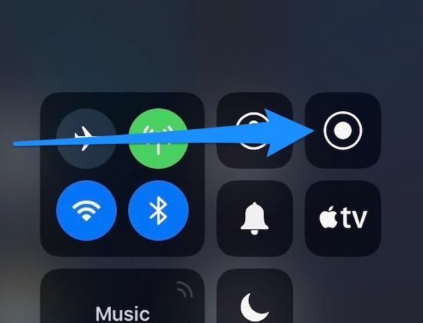 freccia di registrazione iOS 11