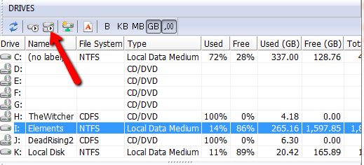 analizzatore di utilizzo del disco rigido