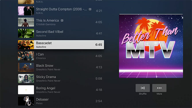 Playlist di video musicali Apple su Apple TV