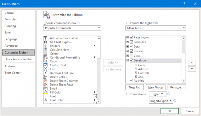 come registrare una macro in Excel 2016