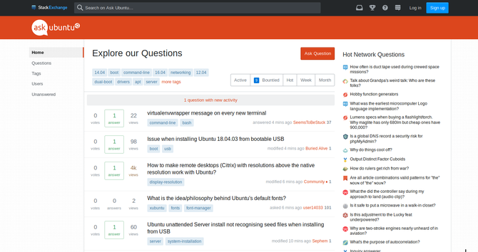 Chiedi al sito Web Ubuntu di porre e rispondere alle domande
