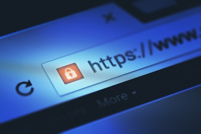 Primo piano di un URL del sito Web